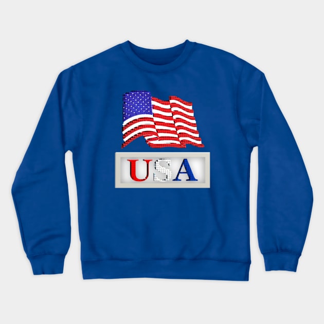 USA T-Shirts and More Crewneck Sweatshirt by Moses77